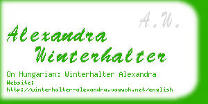 alexandra winterhalter business card